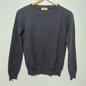 Falconeri Womens Navy Blue Sweater Sz XS Textured Luxury Preppy Designer Casual